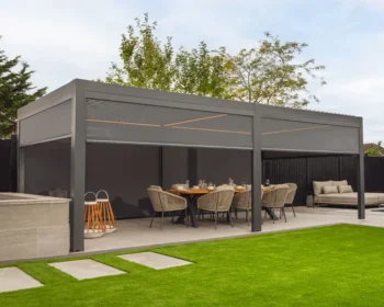 Luxe Electric Louvered Roof LED Aluminium Pergola