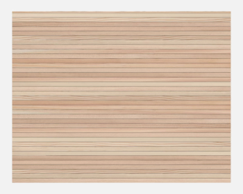 Horizontal timber fence panel with wide boards