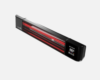 Infrared outdoor heater with a glowing heating element