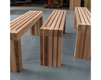Slatted Cedar Bench - Image 2