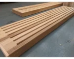The Cedar bench tops are an ideal seating option for use on walls.