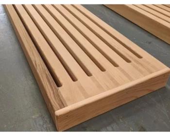 The floating bench tops are made using our high quality Canadian Cedar.
