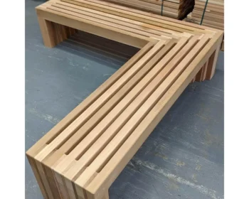 Our L-Shape Cedar corner benches are made using premium Canadian Western Red Cedar.