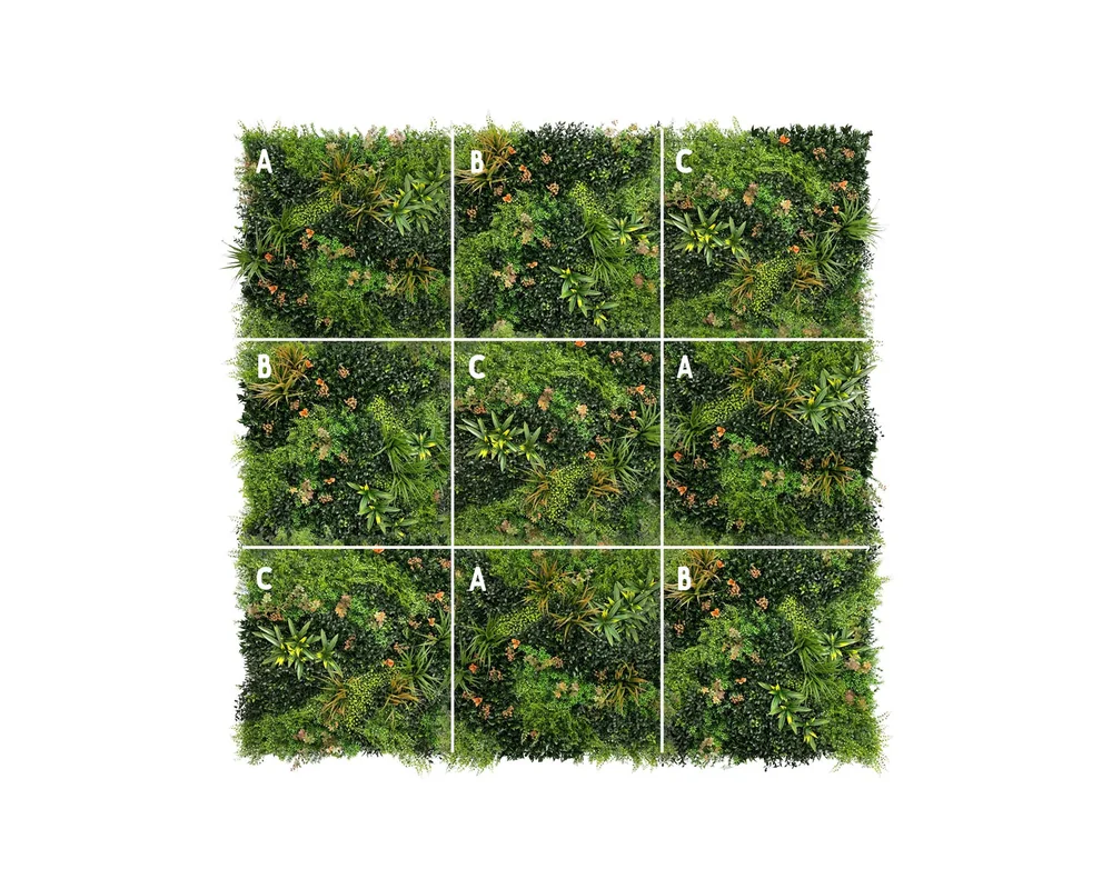 Artificial Plant Wall – Sumatra – 8 Artificial Plant Wall - Sumatra