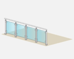 Post and Rail Glass Balustrade – terrace installation