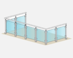 Post and Rail Glass Balustrade – terrace installation