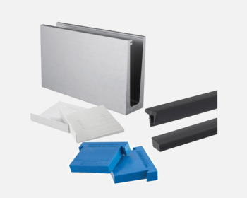 Slim-Loc frameless glass balustrade top-mount channel in satin aluminium